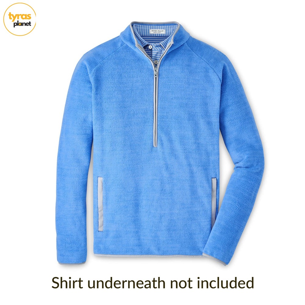 Peter Millar Mens Liberty Blue Fade Half-Zip Sweater Jacket XXL MF24EZ28